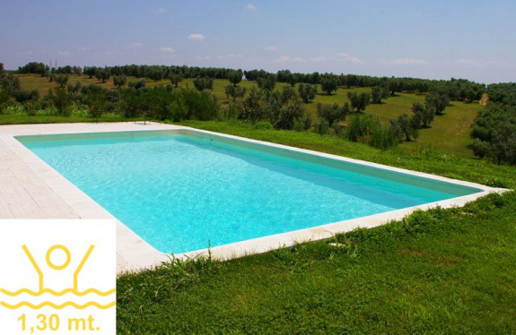 Piscina Smooth Blok 4x2x1,30 mt. rettangolare