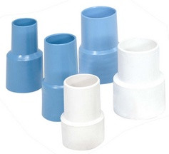 Terminale per tubi Ø 38 mm in PVC flessibile colore azzurro